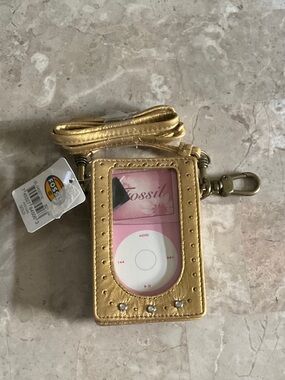 Fossil Gold  Ipod Wristlet Case with Clip